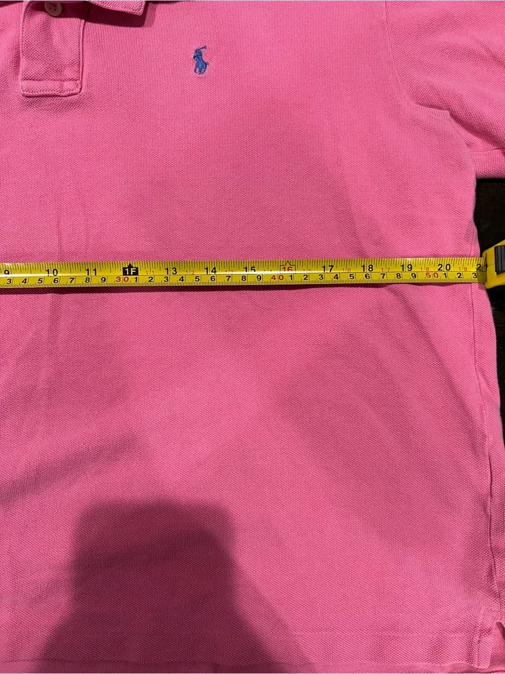 Ralph Lauren Vintage Pink Solid Cotton Knit Short Sleeve Logo Polo Shirt Men’s L